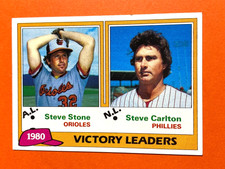 Steve Stone Steve Carlton 1981 Topps #5 "Victory Leaders" NEAR MINT, SET BREAK