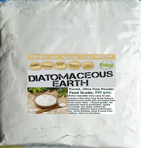 Organic Diatomaceous Earth Food Grade Fossil Shell Powder Flour 350g Free Post - Picture 1 of 2