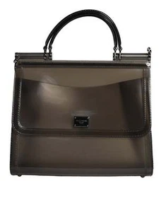 Dolce & Gabbana Black PVC SICILY Logo Tote Top Handle Bag - Bild 1 von 6