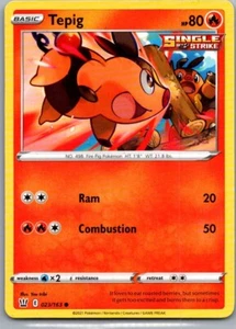 2021 Sword & Shield - Battle Styles Tepig Basic/Common #23 - Picture 1 of 2