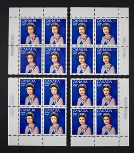 CANADA 1977 #704, 25c QEII 25th Coronation set of 4 Matched Plate Blocks Mint NH - Bild 1 von 1