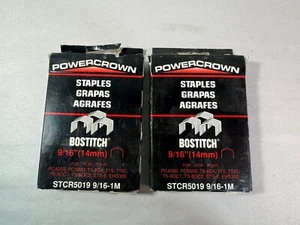 Lot Of 2 ~ Bostitch STCR-Style 9/16 -1 (14mm) Power Crown Staples 1000 Pk - Picture 1 of 7