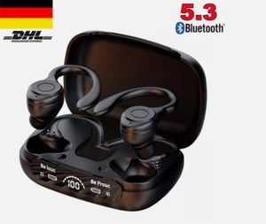 Kopfhörer Bluetooth 5.3 In Ear Ohrbügel Kabellos TWS Sportkopfhörer mit Mikrofon - Bild 1 von 16