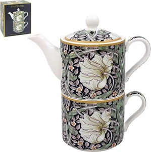 William Morris Pimpernel Teeservice For One Teekanne & Tasse Untertasse Geschenkbox grün - Bild 1 von 1