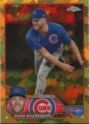 2023 Topps Chrome Sapphire Brad Boxberger 18/50 Gold Parallel #590 - Image 1 of 2