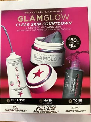 GLAMGLOW Piel Transparente Cuenta Regresiva 3 Pasos para Brillar la Piel Conjunto ($84 Valor) Foto 1 de 4