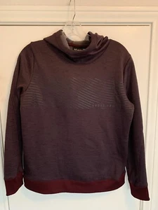 EXCELLENT Under Armour Women Plum Burgundy Sweatshirt Hoodie Small XS COLDGEAR - Picture 1 of 3