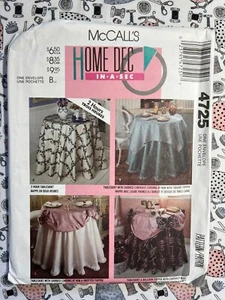 Manteles redondos McCall's Home Dec In A Sec FF SIN CORTAR - Imagen 1 de 2