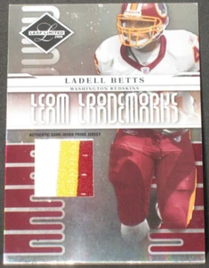 Parche de camiseta Ladell Betts 2008 Leaf Limited equipo marcas registradas (13/50) Redskins T32 - Imagen 1 de 2