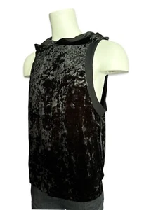 CAMISA CON CAPUCHA WIDOW by LIP SERVICE UNISEX GÓTICO PUNK ROCKER TERCIOPELO APLASTADO - Imagen 1 de 11