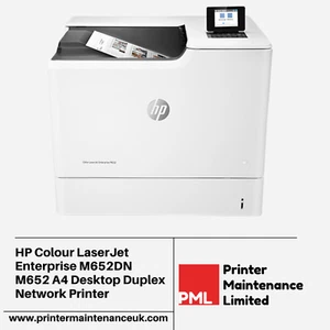 HP Colour LaserJet Enterprise M652DN M652 A4 Desktop Duplex Network Printer - Picture 1 of 1