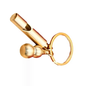Brass Whistle Hollow Gourd Keychain Outdoor Survival Carry On Luggage Pend-wq - Picture 1 of 5