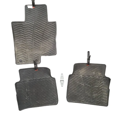 Hyundai Sonata 2011-2014 All-Weather Floor Mats Black Genuine OEM - Set of 3 - Image 1 of 4