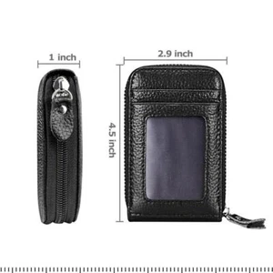 Portable Card Holder Organ Card Case Unisex Business Card Holder Zipper Wallet - Picture 1 of 35