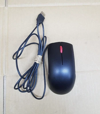 Lenovo M-U0025-O USB 2-Button Black Red Scroll Wheel Computer PC Optical Mouse - Image 1 of 4