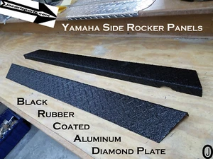 Carro de golf Yamaha G14, G16, G19 y G22 paneles balancín placa de diamante de aluminio negro - Imagen 1 de 6