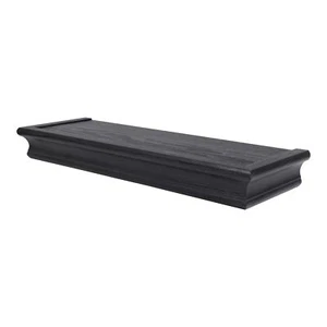 HIGH & MIGHTY 18" Floating Shelf 15lbs Weight Tool-Free Install Black - Picture 1 of 7