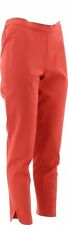Isaac Mizrahi Live! 18W 24/7 Stretch Solid Print Ankle Pants Desert Red QVC 2676