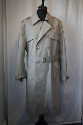 Vintage C&A beige trench rain coat with belt sz large 44 mod revival - Image 1 of 4