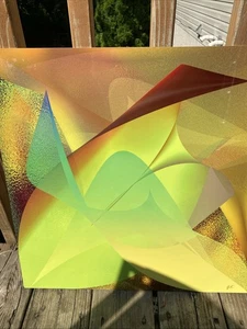 Abstract Large Art Gerlinde Keating “Dreams” Metal Digital Print Signed 20x20” - Picture 1 of 11