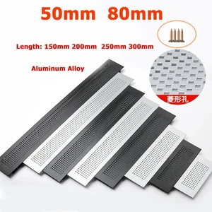 50mm 80mm Ventilation Grille Aluminum Louver Vent Fan Grille Cover Black/Silver - Picture 1 of 21