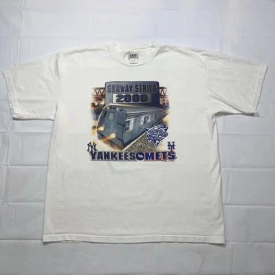 Camiseta deportiva Lee de colección de los New York Mets Vs Yankees serie 2000 talla 2XL Y2K Foto 1 de 4