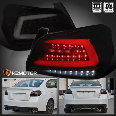 Fits 2015-2021 Subaru WRX STI Black Smoke LED Sequential Signal Tail Lights Lamp Foto 1 de 4