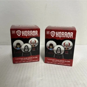 WB HORROR Mini Snow Globes,  IT Pennywise, Annabelle Doll Conjuring, Culturefly - Picture 1 of 23