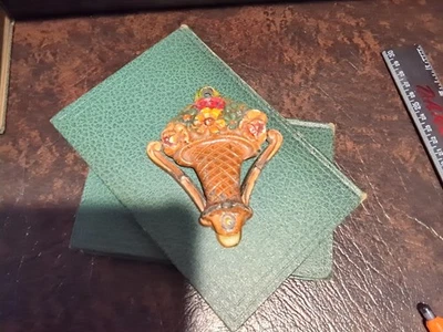 Unusual Vintage Cast Iron Door Knocker Basket with Downward Handle - Image 1 of 4