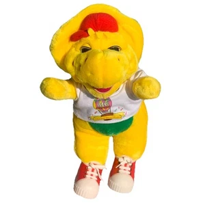 Vintage 1994 Barney & Friends BJ The Dinosaur Yellow Plush Stuffed 13” Shoes - Picture 1 of 19