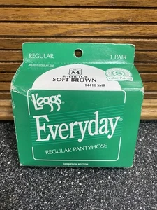 Leggs Everyday Regular Pantyhose Size M Medium Soft Brown Sheer Toe 14400 SMR10 - Picture 1 of 2
