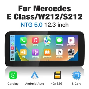 12.3" Display Für Benz E Klasse W212 09-12 NTG 5.0 Carplay Wireless Adapter USB - Picture 1 of 12