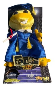 Gemmy Frogz Graduation Future So Bright YELLOW Frogz 2007 Rare BLUE Cap And Gown - Picture 1 of 5