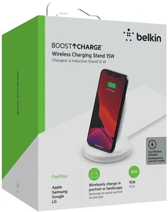 Belkin 15W Wireless Charging Stand inkl. Netzteil, weiß "wie neu" - Bild 1 von 1