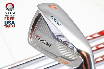 6Pcs BRIDGESTONE X-BLADE 709 CB Iron set 5-6-7-8-9-PW Stiff Flex TOUR 120 Irons - Image 1 of 4