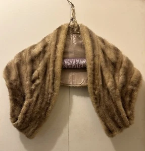 Beautiful Vintage Blonde /tan Mink Stole Sold As Is - Bild 1 von 15