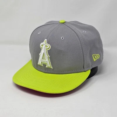 Vtg Anaheim Angels 2002 World Series New Era 59Fifty Fitted 7 3/4 Hat Cap Gray - Image 1 of 4