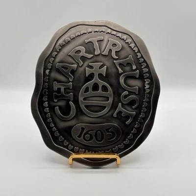 MUY RARO 1605 Chartreuse Placa Publicitaria Metal Plateado Foto 1 de 4