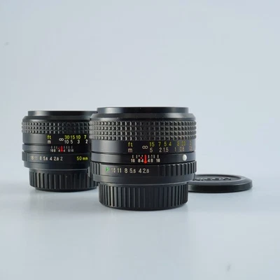 VERY GOOD RICOH XR RIKENON 50mm F/2 + RICOH RIKENON P 35mm F/2.8 For Pentax - Image 1 of 4