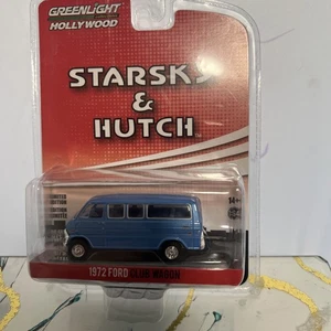2022 GREENLIGHT 1972 FORD CLUB WAGON STARSKY & HUTCH HOLLYWOOD 1:64 CAR - Picture 1 of 5