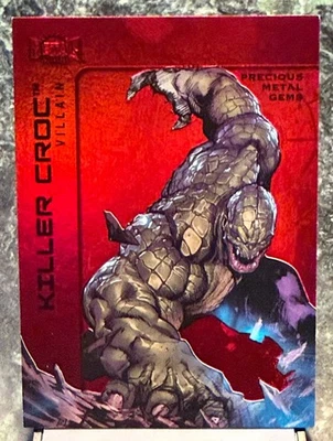 2025 Upper Deck Skybox Metal Universe Batman #198 Killer Croc Red PMG 012/100 - Image 1 of 2