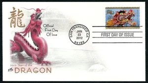 USA, SCOTT # 4623, ARTCRAFT FDC COVER - CHINESE NEW YEAR OF THE DRAGON 2012 - Picture 1 of 1