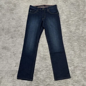 Pantalones de mezclilla Wrangler 20X para hombre 30x32 lavado oscuro ajustados rectos estilo BDX 02 elásticos - Imagen 1 de 14