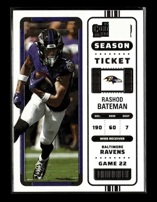 2022 Panini Contenders - Season Ticket Rashod Bateman #6 - Image 1 of 2