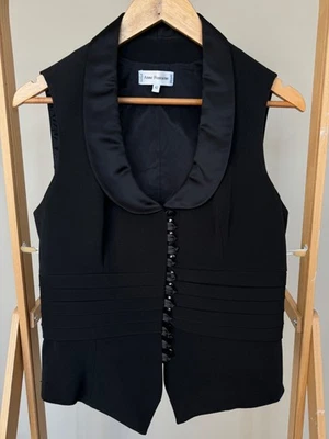 Chaleco Anne Fontaine negro mezcla lana talla 42 mediano 'deberes incluidos' Foto 1 de 4