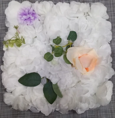 Fondo de pared de flores de seda artificial 3D 12 piezas rosa de seda boda/fiesta Foto 1 de 2