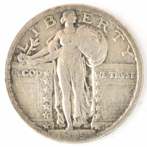1919 Standing Liberty Quarter Dollar US .900 Silver 25 Cent Coin Cover