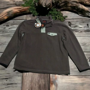 Realtree Polar Polar Polar Marrón 1/4 Snap Frontal Tapeta Cremallera Manga Larga Hombres Etiquetas L - Imagen 1 de 9
