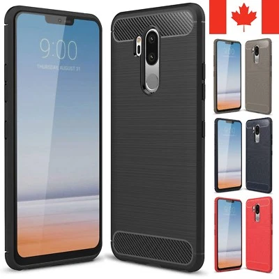 For LG G7 Case ThinQ / One - Carbon Fiber Armor TPU Shockproof Hybrid Cover - Image 1 of 4