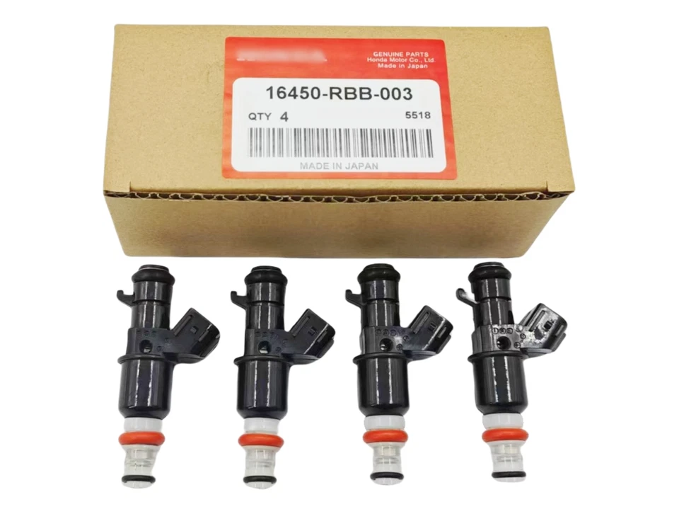 Nuevos inyectores de combustible 4 piezas 16450-RBB-003 para Civic Si RSX TYPE-S CSX 2,0 L TSX 2,4 L Foto 1 de 4
